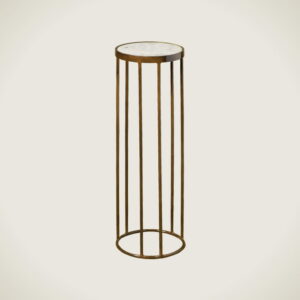 Iron side table w marble top 23x23x74
Powder coating