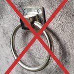 Geen ring op de achterzijde van de rugleuning