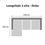 Longchair Maya 2 zits - links