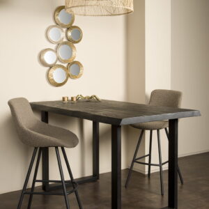 Ultimo Live Edge Bartafel 160x90x95 cm Acacia Zwart