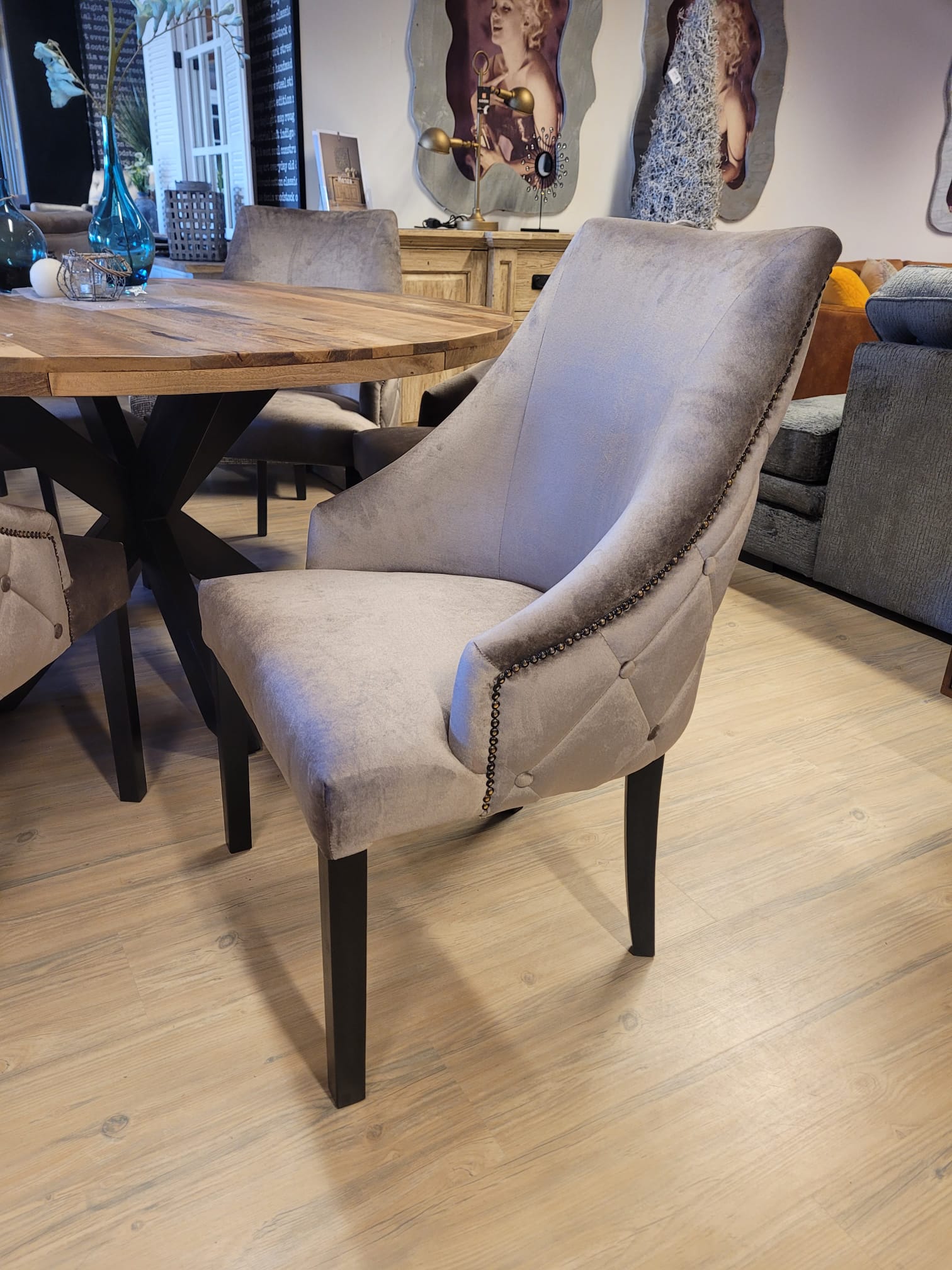 VOORRAAD: Set 6 stuks eetkamerstoel Samantha - Afbeelding 2