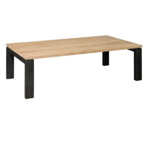 Lido coffeetable 135x75x40Oak veneer natural - metal gun metal OP=OP