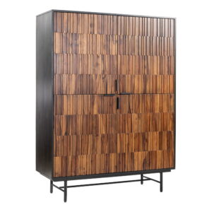Dimaro Cabinet 4 drs. 120x45x160Mango - Sheesham - metal