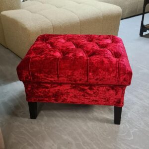 VOORRAAD: Hocker Capiton 60x50 cm