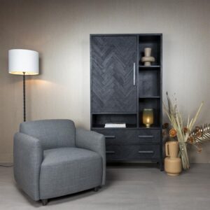 Bradfort Fauteuil - fabric Montego 466 Grey OP=OP