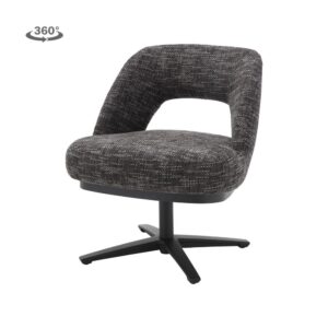 Caldes Lounge Stoel - fabric TED 17 blue-grey (draaibaar)