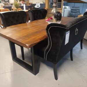 VOORRAAD: Set 1 Eetkamerbank Daisy + 2 Eetkamerstoelen Daisy