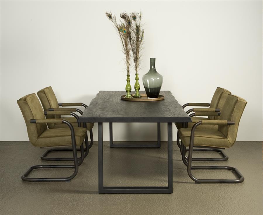 Ultimo Eetkamertafel zwart 220 cm - Afbeelding 4