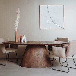 Premana Eetkamertafel bruin ovaal 260 cm